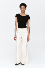 Load image into Gallery viewer, MARLE TIE CURVE SEAM JEAN ECRU