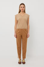 Load image into Gallery viewer, TUESDAY BOBBIE PANT CARAMEL/WHITE