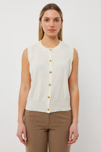 Load image into Gallery viewer, TUESDAY RIDGE VEST IVORY CASHMERE