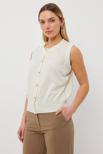 Load image into Gallery viewer, TUESDAY RIDGE VEST IVORY CASHMERE