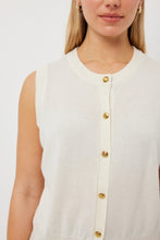Load image into Gallery viewer, TUESDAY RIDGE VEST IVORY CASHMERE