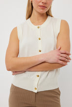 Load image into Gallery viewer, TUESDAY RIDGE VEST IVORY CASHMERE