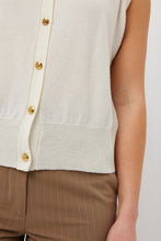 Load image into Gallery viewer, TUESDAY RIDGE VEST IVORY CASHMERE