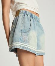 Load image into Gallery viewer, ONE TEASPOON FLIPPY DENIM SHORTS FOLKLORE EMBROIDERY
