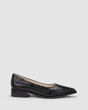 Load image into Gallery viewer, CHAOS &amp; HARMONY THEA FLAT BLACK CROC
