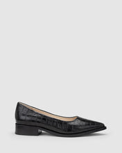 Load image into Gallery viewer, CHAOS & HARMONY THEA FLAT BLACK CROC
