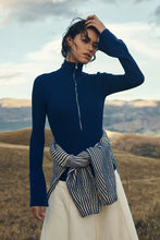 Load image into Gallery viewer, ROWIE TRAVIS ZIP KNIT TOP