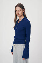 Load image into Gallery viewer, ROWIE TRAVIS ZIP KNIT TOP
