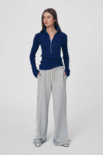 Load image into Gallery viewer, ROWIE TRAVIS ZIP KNIT TOP