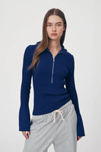 Load image into Gallery viewer, ROWIE TRAVIS ZIP KNIT TOP
