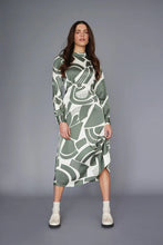 Load image into Gallery viewer, TUESDAY KOBI DRESS SAGE GEO