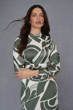 Load image into Gallery viewer, TUESDAY KOBI DRESS SAGE GEO
