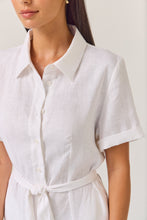 Load image into Gallery viewer, TUESDAY GODET SHIRT DRESS WHITE