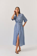 Load image into Gallery viewer, TUESDAY SUNRAY DRESS DENIM BLUE