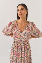 Load image into Gallery viewer, TUESDAY ODETTE DRESS MOCHA IKAT