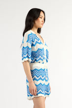 Load image into Gallery viewer, TUESDAY UMPIRE SHORTS BLUE CHEVRON
