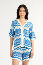 Load image into Gallery viewer, TUESDAY UMPIRE SHORTS BLUE CHEVRON