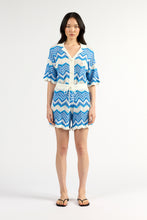 Load image into Gallery viewer, TUESDAY UMPIRE SHORTS BLUE CHEVRON