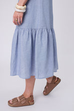 Load image into Gallery viewer, MARLOW VERONA LINEN DRESS BLUE SMOKE
