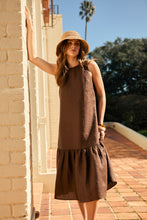 Load image into Gallery viewer, MARLOW VERONA LINEN DRESS CAROB