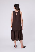 Load image into Gallery viewer, MARLOW VERONA LINEN DRESS CAROB