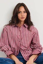 Load image into Gallery viewer, STORIES BE TOLD YOU GOT THIS OVERSIZED SHIRT BURGUNDY STRIPE