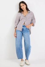 Load image into Gallery viewer, STORIES BE TOLD YOU GOT THIS CHOCOLATE STRIPE OVERSIZED SHIRT
