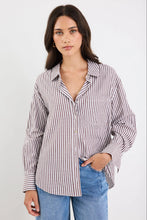 Load image into Gallery viewer, STORIES BE TOLD YOU GOT THIS CHOCOLATE STRIPE OVERSIZED SHIRT