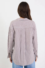 Load image into Gallery viewer, STORIES BE TOLD YOU GOT THIS CHOCOLATE STRIPE OVERSIZED SHIRT