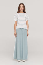 Load image into Gallery viewer, TAYLOR STRIPE SOLACE TEE MIST/IVORY