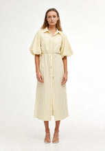 Load image into Gallery viewer, KINNEY ZOYA SHIRT DRESS LEMON STRIPE
