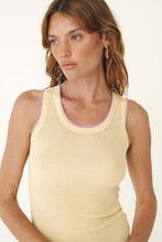 Load image into Gallery viewer, ROWIE ZOE CONTRAST KNIT TANK LEMON