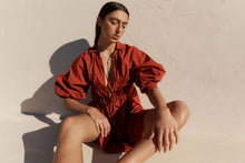 Load image into Gallery viewer, ROWIE EDEN ORGANIC MINI DRESS BURGUNDY