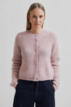 Load image into Gallery viewer, SECOND FEMALE ANDREA LS RIB CARDIGAN SEPIA ROSE