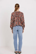 Load image into Gallery viewer, TUESDAY LABEL ARTIST TOP PLUM IKAT