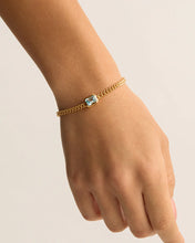 Load image into Gallery viewer, BY CHARLOTTE GOLD CALM YOUR SOUL TOPAZ CURB BRACELET