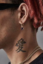 Load image into Gallery viewer, STOLEN GIRLFRIENDS CLUB GOLD LOVE ANCHOR EARRINGS AMETHYST