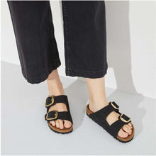 Load image into Gallery viewer, BIRKENSTOCK ARIZONA BIG BUCKLE NUBUCK BLACK