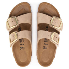 Load image into Gallery viewer, BIRKENSTOCK ARIZONA BIG BUCKLE NUBUCK SANDCASTLE
