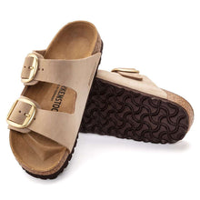 Load image into Gallery viewer, BIRKENSTOCK ARIZONA BIG BUCKLE NUBUCK SANDCASTLE