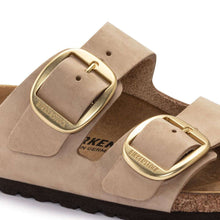 Load image into Gallery viewer, BIRKENSTOCK ARIZONA BIG BUCKLE NUBUCK SANDCASTLE