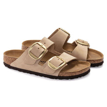 Load image into Gallery viewer, BIRKENSTOCK ARIZONA BIG BUCKLE NUBUCK SANDCASTLE