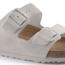Load image into Gallery viewer, BIRKENSTOCK ARIZONA SFB SUEDE (REGULAR) ANTIQUE WHITE