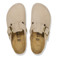 Load image into Gallery viewer, BIRKENSTOCK BOSTON BIG BUCKLE NUBUCK SANDCASTLE