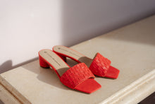 Load image into Gallery viewer, CHAOS & HARMONY CLEO HEEL RED WEAVE