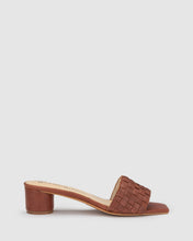 Load image into Gallery viewer, CHAOS & HARMONY CLEO HEEL TAN WEAVE