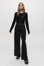 Load image into Gallery viewer, MARLE CURVE SEAM JEAN WASHED BLACK