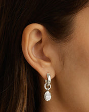 Load image into Gallery viewer, SILVER STAY WILD HOOPS