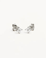 Load image into Gallery viewer, BY CHARLOTTE SILVER CRYSTAL BLOOM STUD EARRINGS