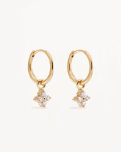 Load image into Gallery viewer, BY CHARLOTTE GOLD CRYSTAL BLOOM HOOPS